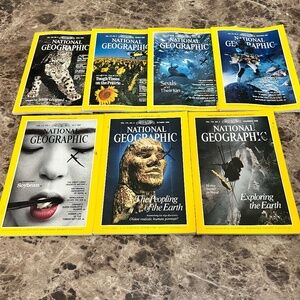 National Geographic Magazines Lot of 7 1986-1987-1988 Issues.